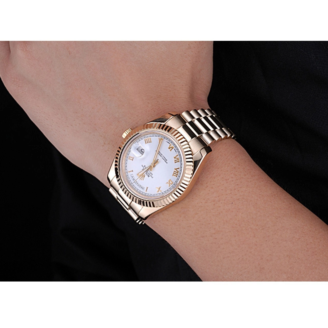 MiroTime 0705 Rolex Day-Date White Dial Gold Bracelet 622546